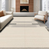 Ultra Soft Area Rug, Non Slip, Stain Resistant, Washable Area Rugs for Living Room, Bedroom, Serene Classic Tassel Embellishment(Beige)
