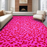 Ultra Soft Area Rug, Non Slip, Stain Resistant, Washable Area Rugs for Living Room, Bedroom, Playful Cartoonish Cheetah Aesthetic(Pink)