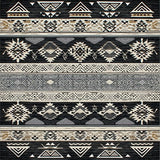 Ultra Soft Area Rug, Non Slip, Stain Resistant, Washable Area Rugs for Living Room, Bedroom, Dynamic Boho Wave Pattern(Black)