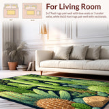 Whimsical Leafy Patterned Mat(Green)