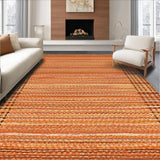 Ultra Soft Area Rug, Non Slip, Stain Resistant, Washable Area Rugs for Living Room, Bedroom, Vibrant Autumn Tiled Motif(Orange)