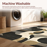 Ultra Soft Area Rug, Non Slip, Stain Resistant, Washable Area Rugs for Living Room, Bedroom, Elegant Rustic Okapi Motif Design(Beige)