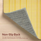 Ultra Soft Area Rug, Non Slip, Stain Resistant, Washable Area Rugs for Living Room, Bedroom, Stylish Modern Stripe Ensemble(Yellow)