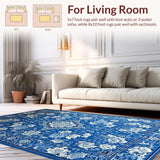 Stylish Abstract Ogee Patterned(Blue)