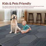 Contemporary Charcoal Geometric Texture(Gray)