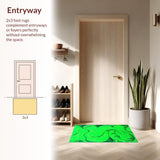 Ultra Soft Area Rug, Non Slip, Stain Resistant, Washable Area Rugs for Living Room, Bedroom, Luxurious Modern Fluffy Design(Green)