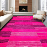 Ultra Soft Area Rug, Non Slip, Stain Resistant, Washable Area Rugs for Living Room, Bedroom, Chic Pastel Zebra Pattern(Pink)