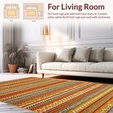 Ultra Soft Area Rug, Non Slip, Stain Resistant, Washable Area Rugs for Living Room, Bedroom, Cheerful Decorative Egg Theme(Brown)