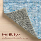 Ultra Soft Area Rug, Non Slip, Stain Resistant, Washable Area Rugs for Living Room, Bedroom, Dainty Bow Design Preppy Rug Stylish Bathroom Accent Cute Washable Carpet(Blue)
