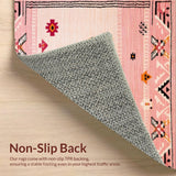 Ultra Soft Area Rug, Non Slip, Stain Resistant, Washable Area Rugs for Living Room, Bedroom, Vibrant Cozy Playroom Accent(Pink)