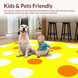 Ultra Soft Area Rug, Non Slip, Stain Resistant, Washable Area Rugs for Living Room, Bedroom, Youthful Modern Geometric Motif(Yellow)
