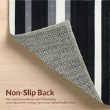 Ultra Soft Area Rug, Non Slip, Stain Resistant, Washable Area Rugs for Living Room, Bedroom, Sleek Abstract Monochrome Lines(Black)
