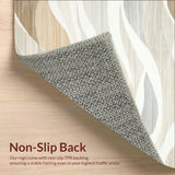 Ivory Decorative Area With Coastal Wave Inspired For Patios(Beige)