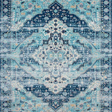 Rustic Blue Geometric Trellis(Blue)