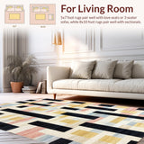 Chic Bow Motif Elegant Decorative Bathmat Aesthetic Home Accent(Beige)