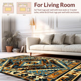 Rustic Earth Tones Tribal Motif(Blue)