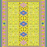 Vibrant Playful Geometric Mosaic(Yellow)