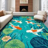 Lively Aqua Toned Decorative Scene(Blue)