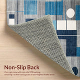 Ultra Soft Area Rug, Non Slip, Stain Resistant, Washable Area Rugs for Living Room, Bedroom, Contemporary Ogee Grey Tones(Gray)