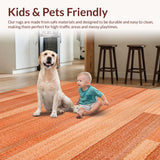 Ultra Soft Area Rug, Non Slip, Stain Resistant, Washable Area Rugs for Living Room, Bedroom, Stylish Modern Warm Accent(Brown)