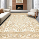 Ultra Soft Area Rug, Non Slip, Stain Resistant, Washable Area Rugs for Living Room, Bedroom, Boho Style Rug Tan Jute Carpet(Beige)