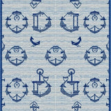 Ultra Soft Area Rug, Non Slip, Stain Resistant, Washable Area Rugs for Living Room, Bedroom, Rustic Blue Coastal Charm(Blue)