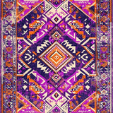 Ultra Soft Area Rug, Non Slip, Stain Resistant, Washable Area Rugs for Living Room, Bedroom, Striking Elegant Linear Texture(Purple)