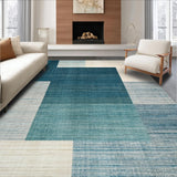 Ultra Soft Area Rug, Non Slip, Stain Resistant, Washable Area Rugs for Living Room, Bedroom, Transitional Ombre Rug: Subtle Color Variations, Smooth Surface Design(Blue)