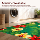 Ultra Soft Area Rug, Non Slip, Stain Resistant, Washable Area Rugs for Living Room, Bedroom, Colorful Geometric Coastal Charm(Green)