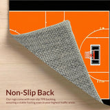 Ultra Soft Area Rug, Non Slip, Stain Resistant, Washable Area Rugs for Living Room, Bedroom, Eye-Catching Sporty Chic Style(Orange)