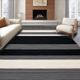 Lively Contemporary Black Beige Fusion(Black)