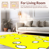 Ultra Soft Area Rug, Non Slip, Stain Resistant, Washable Area Rugs for Living Room, Bedroom, Lighthearted Cozy Bath Accessory(Yellow)