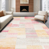 Ultra Soft Area Rug, Non Slip, Stain Resistant, Washable Area Rugs for Living Room, Bedroom, Vintage Inspired Abstract(White)