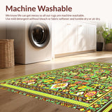 Ultra Soft Area Rug, Non Slip, Stain Resistant, Washable Area Rugs for Living Room, Bedroom, Contemporary Springtime Color Palette(Brown)