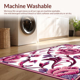 Blooming Carnation Scroll with Layered Petal Motifs and Flourishing Vines(Mauve)