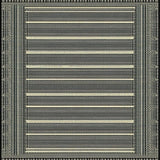 Ultra Soft Area Rug, Non Slip, Stain Resistant, Washable Area Rugs for Living Room, Bedroom, Chic Black Ivory Trellis Aesthetic(Gray)