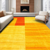 Ultra Soft Area Rug, Non Slip, Stain Resistant, Washable Area Rugs for Living Room, Bedroom, Bold Geometric Tiled Composition(Yellow)