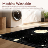 Ultra Soft Area Rug, Non Slip, Stain Resistant, Washable Area Rugs for Living Room, Bedroom, Gothic Starry Sky Elegance(Black)