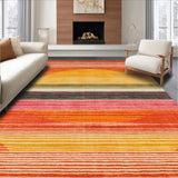 Ultra Soft Area Rug, Non Slip, Stain Resistant, Washable Area Rugs for Living Room, Bedroom, Whimsical Pastel Geometric Arrangement(Orange)
