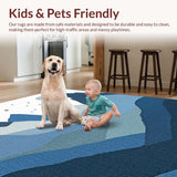 Enchanting Geometric Mountain Scene(Blue)