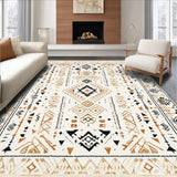 Ultra Soft Area Rug, Non Slip, Stain Resistant, Washable Area Rugs for Living Room, Bedroom, Cozy Cozy Monochrome Elements(Beige)