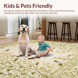 Ultra Soft Area Rug, Non Slip, Stain Resistant, Washable Area Rugs for Living Room, Bedroom, Nature-Inspired Insect Print Area Rug for Living Room(Beige)