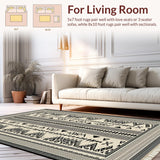 Chic Abstract Reversible Mat(Beige)