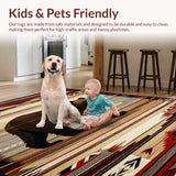 Ultra Soft Area Rug, Non Slip, Stain Resistant, Washable Area Rugs for Living Room, Bedroom, Chic Nature-Inspired Graphic(Brown)