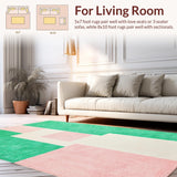 Ultra Soft Area Rug, Non Slip, Stain Resistant, Washable Area Rugs for Living Room, Bedroom, Modern Brightly Colored Wonderland(Green)