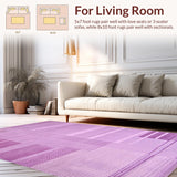 Ultra Soft Area Rug, Non Slip, Stain Resistant, Washable Area Rugs for Living Room, Bedroom, Elegant Smooth Surface Modern Appeal(Purple)