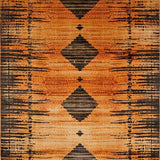 Ultra Soft Area Rug, Non Slip, Stain Resistant, Washable Area Rugs for Living Room, Bedroom, Rustic Earthy Tiger Motif(Orange)