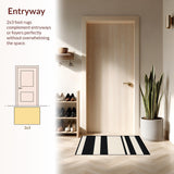 Ultra Soft Area Rug, Non Slip, Stain Resistant, Washable Area Rugs for Living Room, Bedroom, Vibrant Modern Textured Lines(Beige)