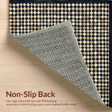 Ultra Soft Area Rug, Non Slip, Stain Resistant, Washable Area Rugs for Living Room, Bedroom, Checkered Diamond Patio(Black)