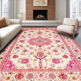 Ultra Soft Area Rug, Non Slip, Stain Resistant, Washable Area Rugs for Living Room, Bedroom, Transitional Warm Color Palette(Ivory)